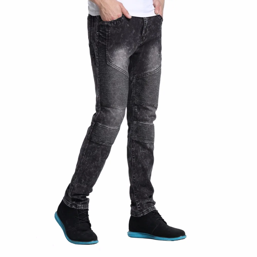 2017 мужские джинсы узкие Стрейчевые байкерские модель Y2038|jean denim|jeans kneejean romper |