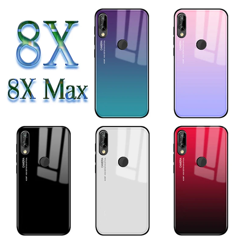 Чехол для Honor 8x max, защитный градиентный чехол s On для huawei Honer 8 x x8 Honor8x 8xmax, стеклянная задняя крышка 360, чехол для телефона