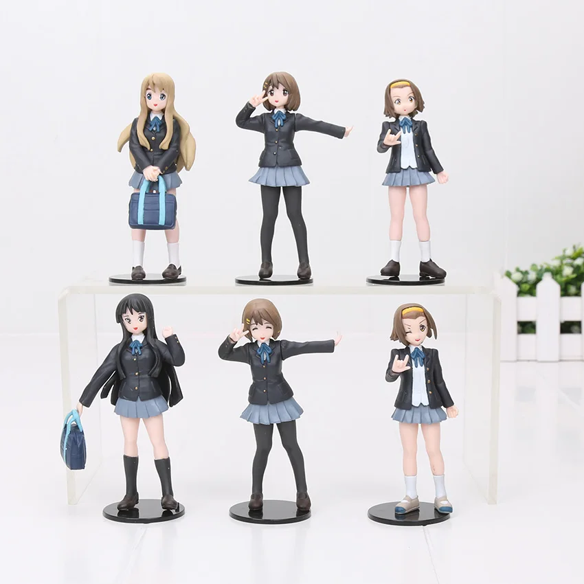 Детская школьная форма 6 шт./компл. 10 см K ON Akiyamn Mio Yui Hirasawa ПВХ|figure toy|action figure toystoy saw |