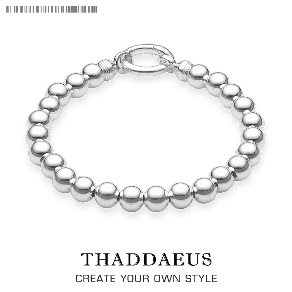 

8mm Silver Beads Bracelet,Thomas Style Glam Fashion Good Jewerly For Women,2017 Ts Gift In 925 Sterling Silver,Super Deals