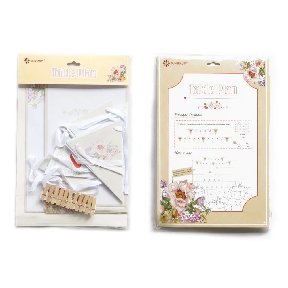 

Wedding Banner Seating Card Pennant Flags Bunting Seat Code Guide Engagement Party Rustic Vintage Style Weeding Decoration