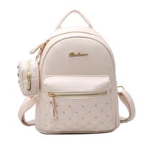 2017 Summer New Vintage Retro Lady PU Leather Bag Small Women Mini Backpack Mochila Feminina School Bags for Teenagers Bolsa