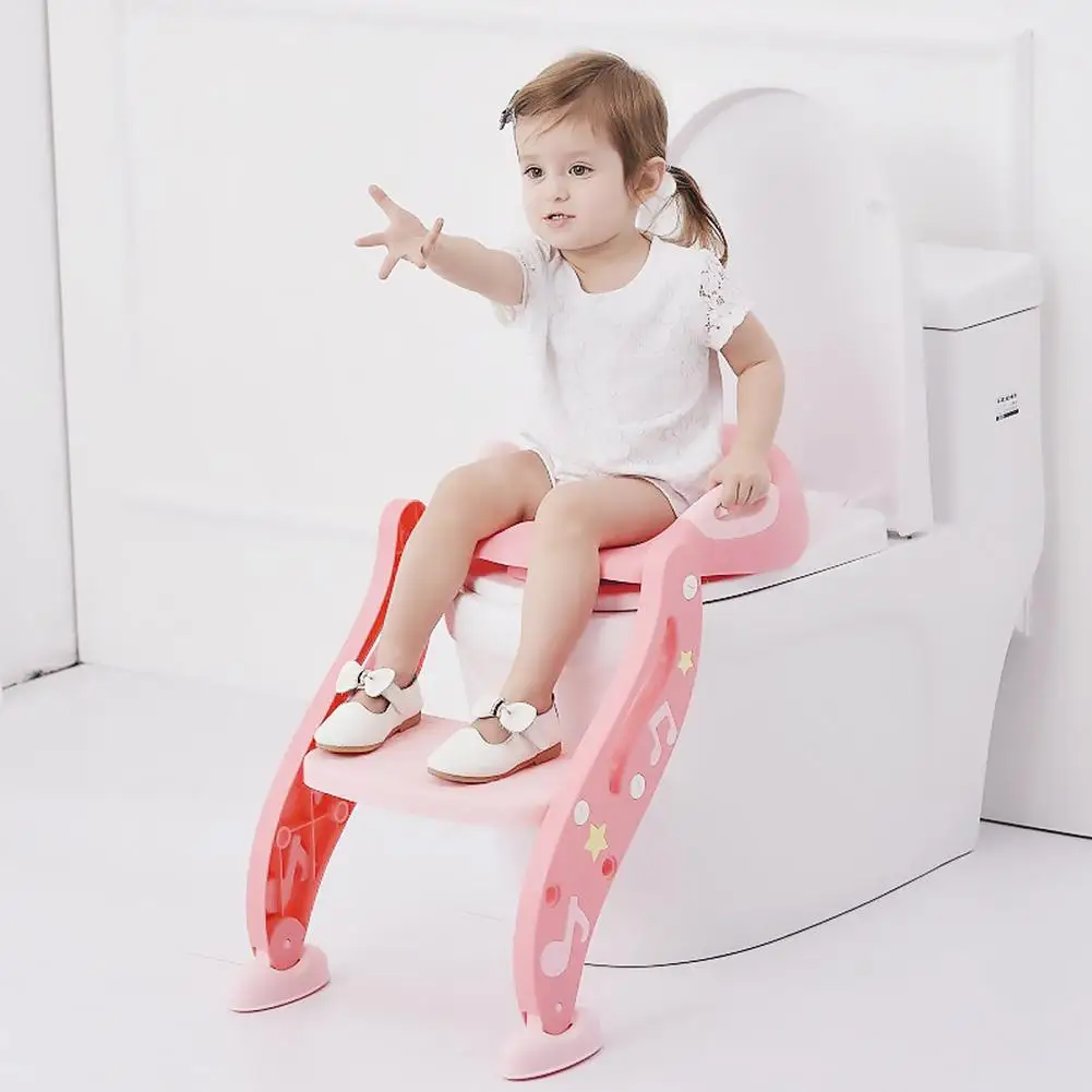 2 цвета детские горшок обучающее сиденье Детская горшок с регулируемая лестница детское сиденье для унитаза Туалет Обучение Складное