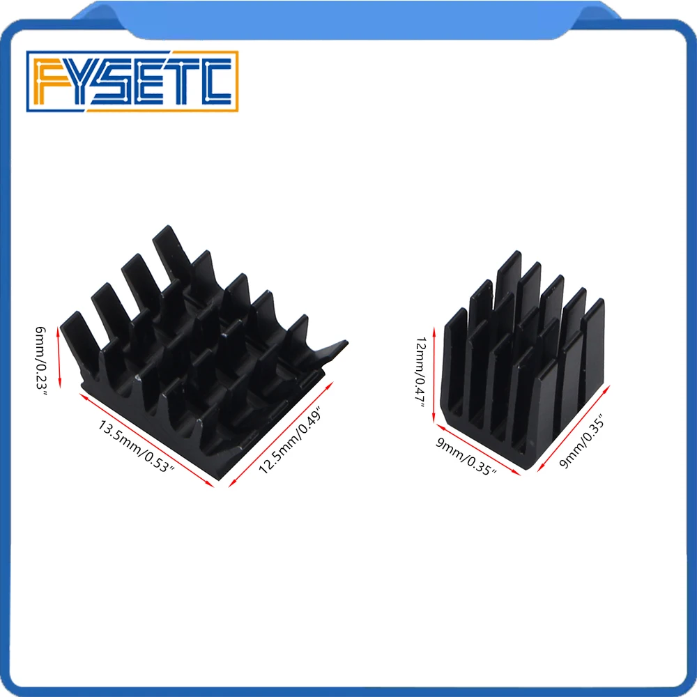 

1 Set / 2pcs Raspberry Pi Heatsinks Cooler Aluminum Black With Adhesive Heat Sink Set Kit For Cooling Raspberry Pi 3 / 2 Model B