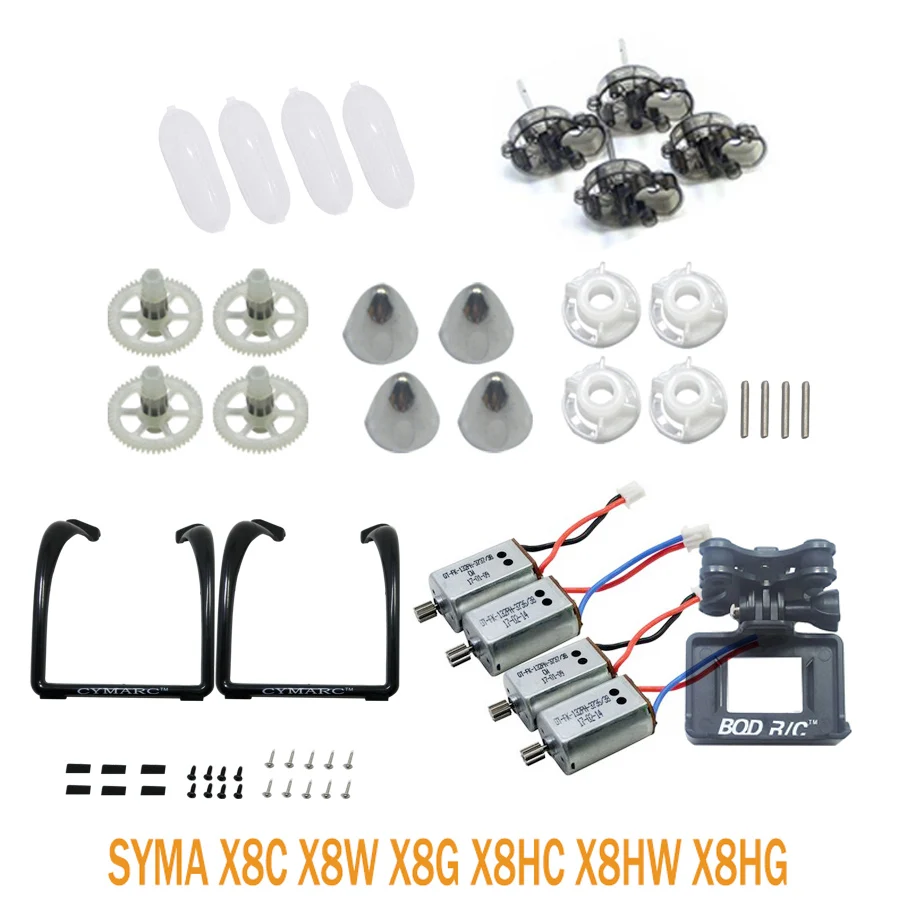 

SYMA X8C X8W X8G X8HC X8HW X8HG RC Drone Spare Parts Gear Motor Gimbal GOPRO Frame Upgraded Version Landing Gear Axis Accessory