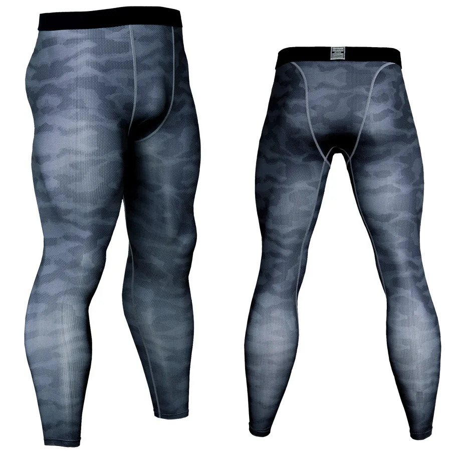 Men Fitness Tights & Leggings Elastic Waist Compression Pants Workout