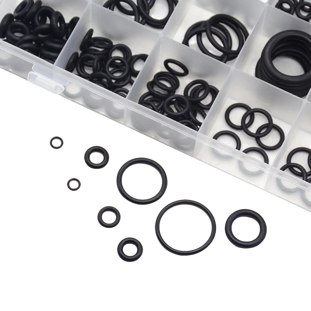 225pcs Rubber O-Ring Assortment Kit in Plastic Box #3