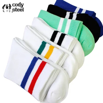 

Cody Steel Brand Socks Woman Fashion Two Bars Socks Cotton Female Casual College Wind Socks For Women 3pairs/lot