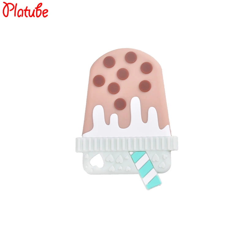 New Baby Silicone Teether Toy Molar Cartoon Cute Baby Infant Ice Cream Type ND