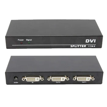

1080P 60HZ HD DVI Splitter 1X2 DVI-D Distributor 1 in 2 Out for Engineering Projector Monitor Computer Graphic Card