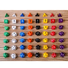 Novos 7 pces atacado 4 6 8 10 12 20 dnd d & d jogos definir lado multi-face gem dice morrer para rpg e outros jogos