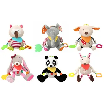 

Baby Comforting Dolls Cartoon Small Animal Doll Stroller Pendant Multi-functional Bed Bell