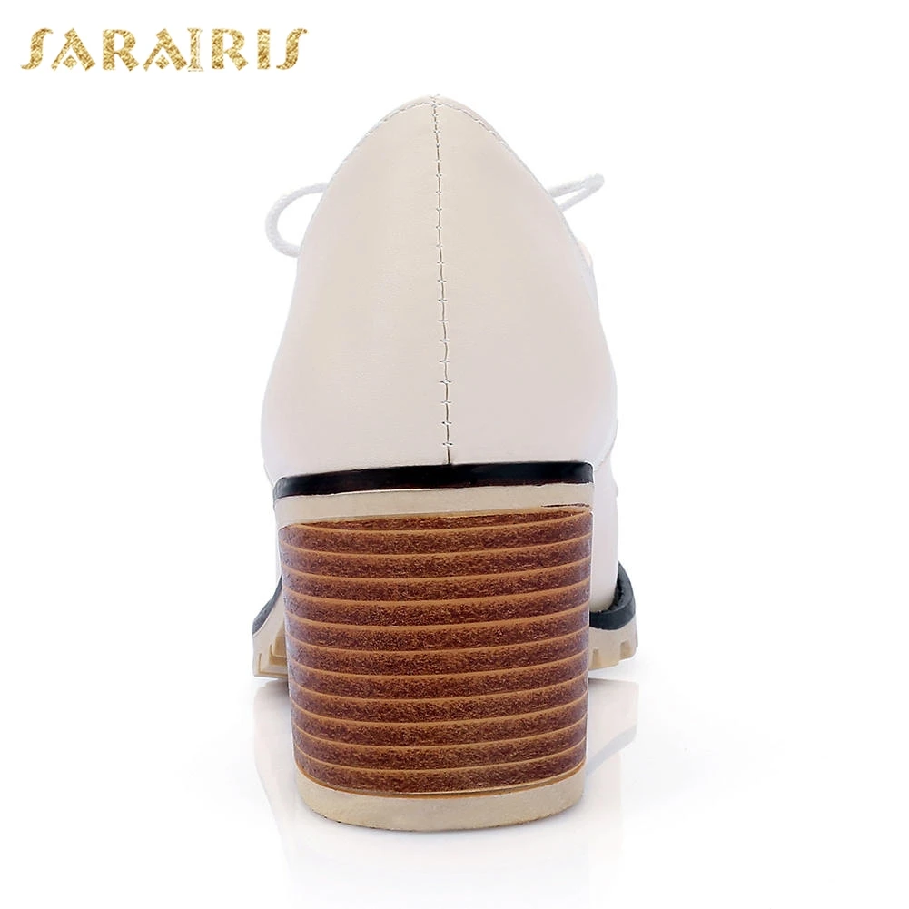 SARAIRIS/2018 размера плюс 34 43 и выше модная повседневная одежда женские туфли лодочки
