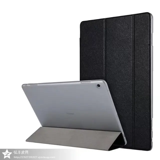 

For Huawei MediaPad M5 10.8" CRM-AL09 CRM-W09 Tablet Ultra Slim 3-Fold M5 10.8 pro PU Leather Transparent Clear Case Cover +pen