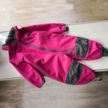 

Children's conjoined soft shell baby romper
