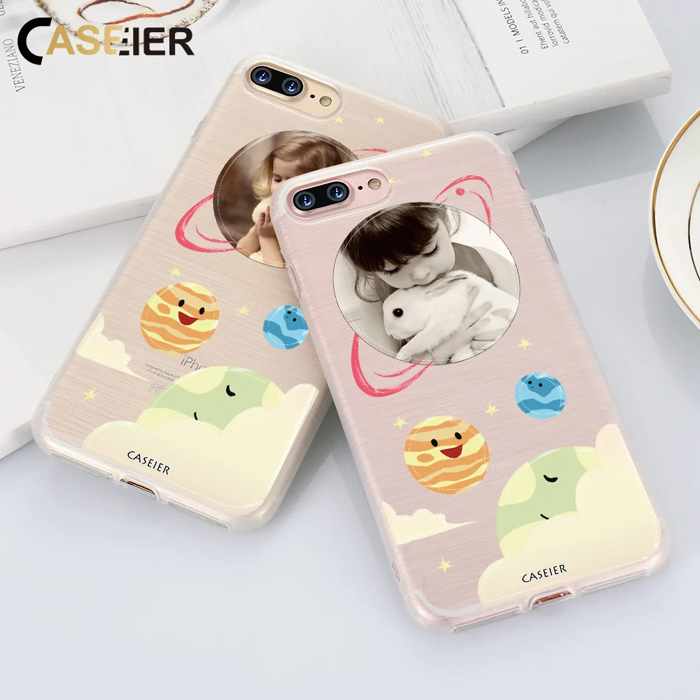 Caseier DIY ТПУ чехол для телефона iPhone 7 8 Дизайн вашего уникального Корпуса Plus мягкий