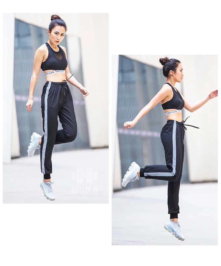 Женские леггинсы для бега длинные штаны Фитнес свободные спортивные штаны для йоги