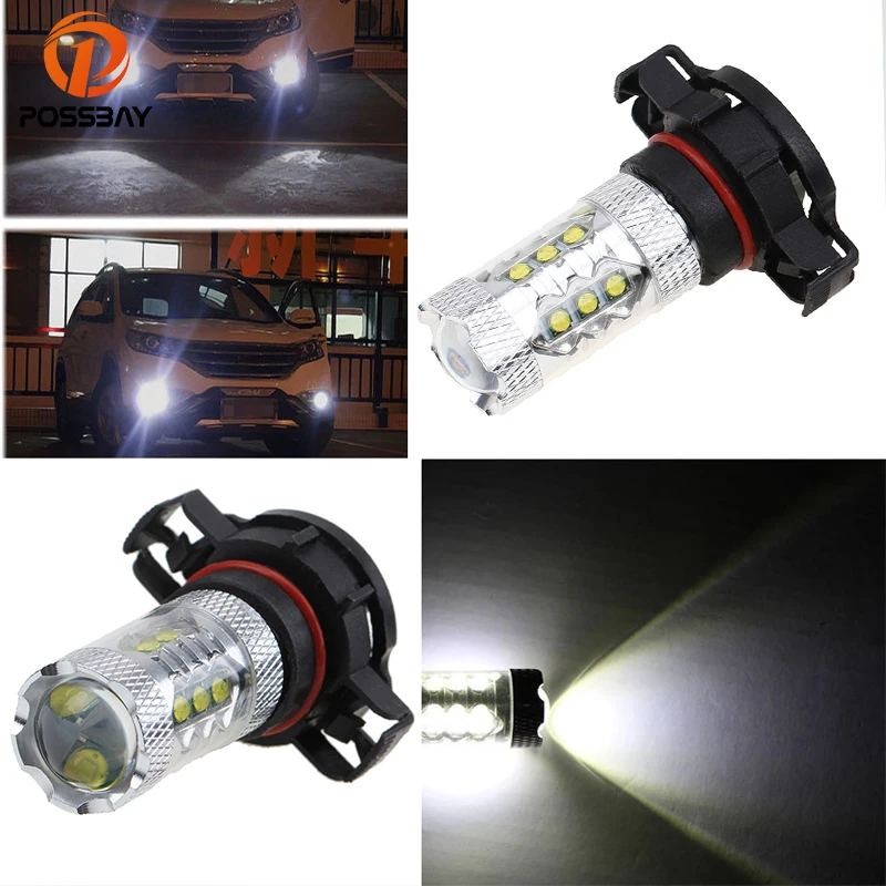 POSSBAY 1Pc 80W Super Bright Car Auto Lights White 1156 1157 3156 H16