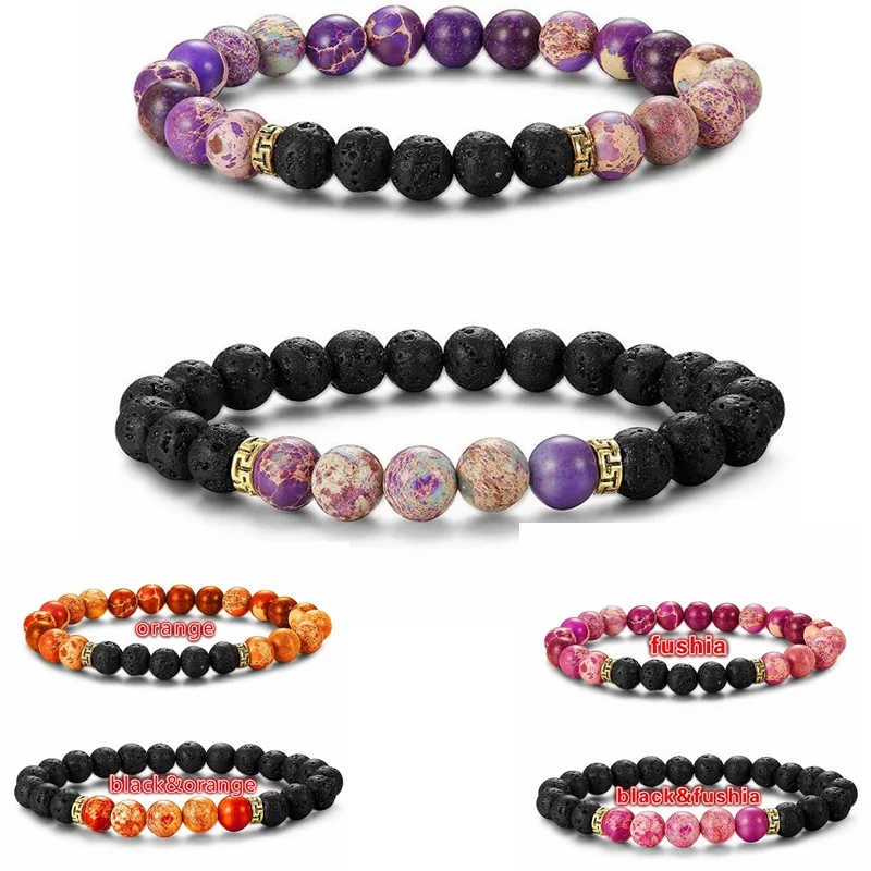 

Buddha Bless Lose Weight Chakra Bracelets Black Lava Healing Balance Beads Reiki Buddha Prayer Natural Stone Bracelets Women men