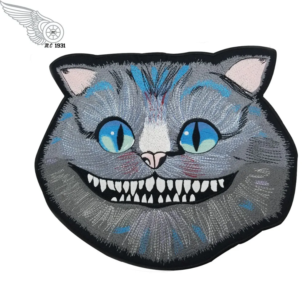 Custom Cheshire Cat Large Embroidered Patch