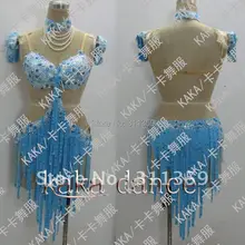 2012 Новое Детское платье для латинских танцев с бахромой, платье для сальсы, бальное платье, KAKA-L9189