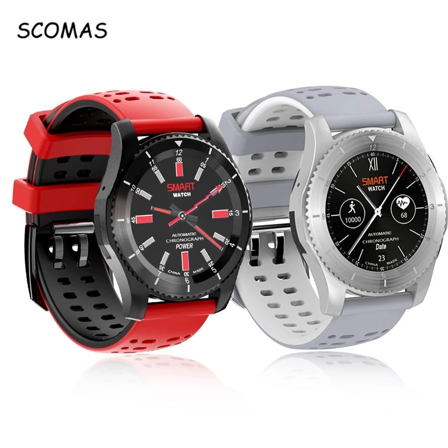 

SCOMAS GS8 Waterproof GPS Smart Watch Blood Pressure Heart Rate Monitor Fitness Wristwatch with SIM Card for Android IOS Phone