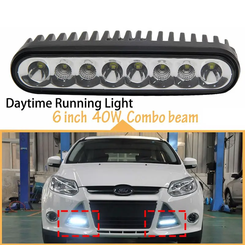 40W 7" High Intensity LED Mini Light Bar Spot Flood Fog Lamp Work Light