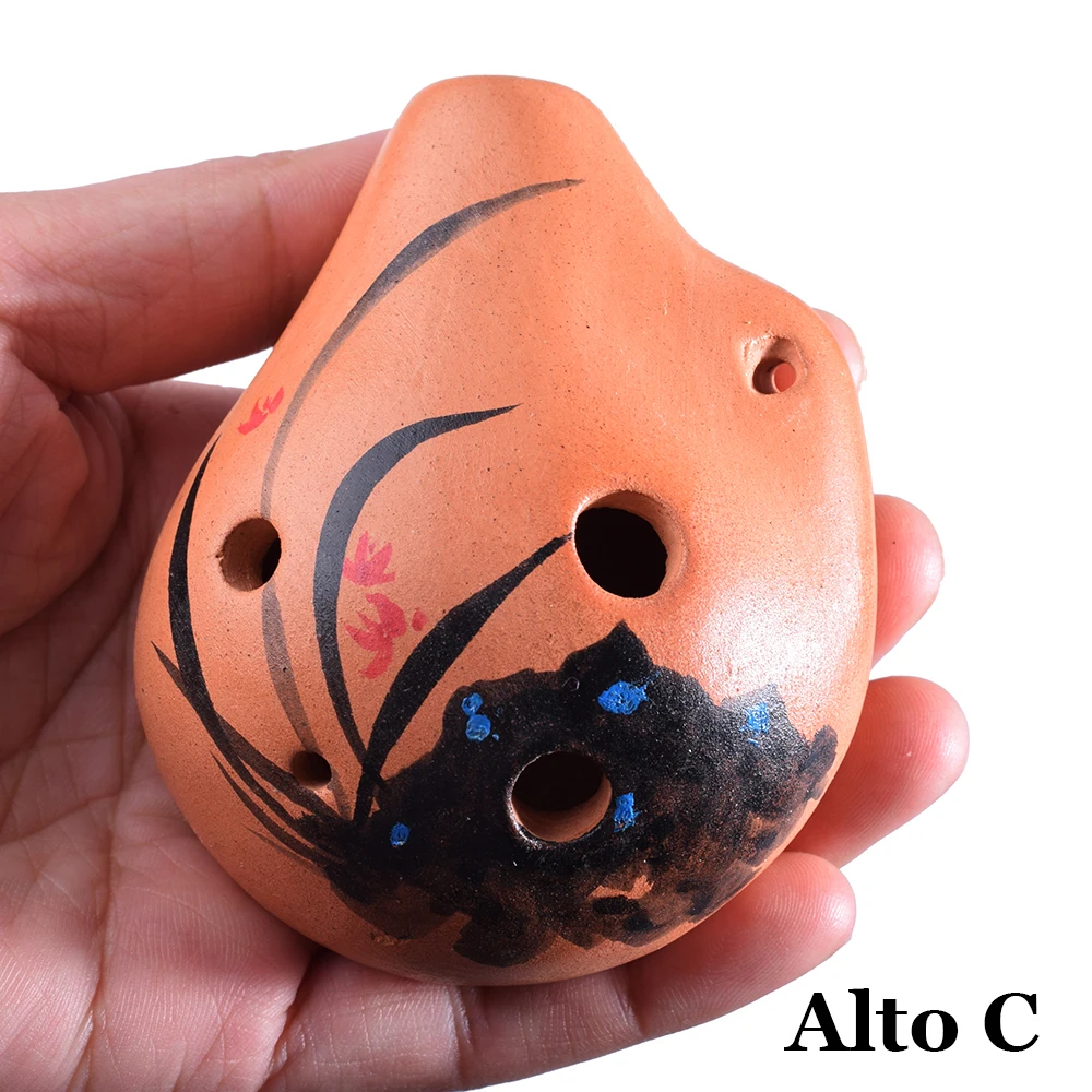 Китайский керамический окарина флейта мини-глазурованный альт C духовой игрушкой Музыкальные инструменты 6 отверстий Этническая Flauta AC начинающих маленькие подарки для детей