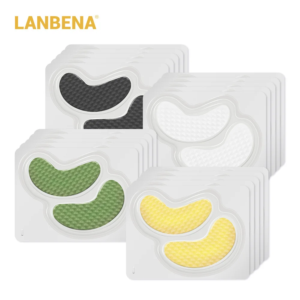 

LANBENA 24K Gold Eye Mask Collagen Anti Aging/Dark Circles/Puffiness Moisturizing Eye Masks Colageno Gel Eye Pads 5pairs TSLM1