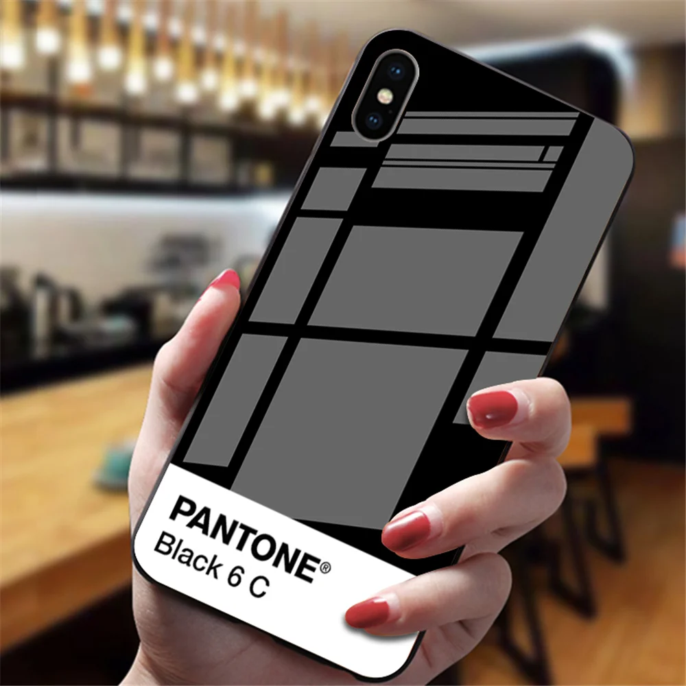 Роскошное популярное закаленное стекло чехол для телефона для iphone 6 6S 7 8 Plus 5 5S SE X XR XS MAX новейшая цветная карта Pantone - Цвет: 12