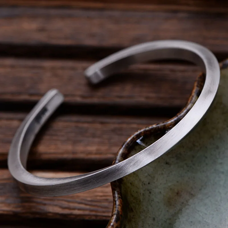999 Sterling Silver Twisted Cuff Bracelets & Bangles For Men And Women Vintage Punk Rock Style Thai Silver Fine Jewelry цена 999 Sterling Silver Twisted Cuff Bracelets & Bangles For Men And Women Vintage Punk Rock Style Thai Silver Fine Jewelry цены онлайн