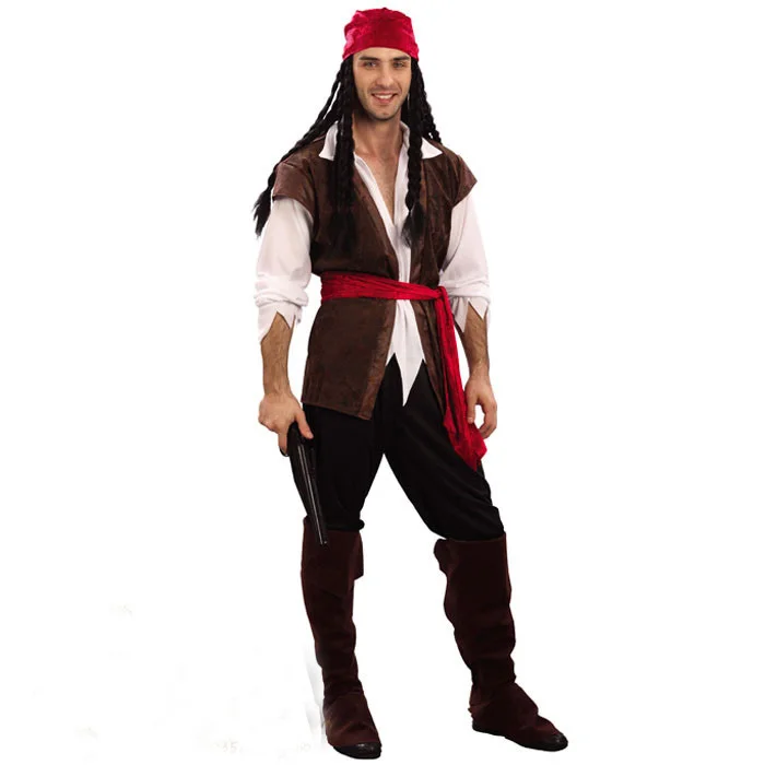 New Pirates of the Caribbean for Adult Halloween men Costumes Cosplay