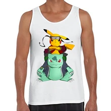 Новейшие мужские модные безрукавки Наклейка с Пикачу жилет с принтом хипстер Пикачу в Тор панцири