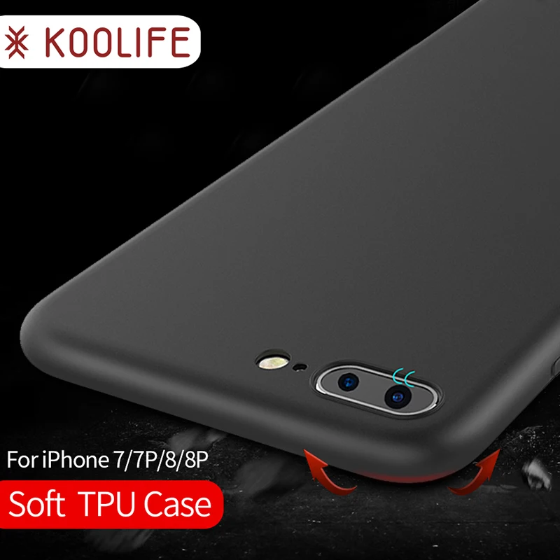 for iPhone 7 Case Luxury Ultra-thin Soft TPU Black Cover Apple iPhone7 8 Plus Cases LOLI Phone |