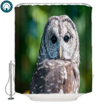 

Qualibuy House Store Wild Animal Owl Fabric Shower Curtains Bathroom Accessories Shower Curtain Liner Shower Curtains Child