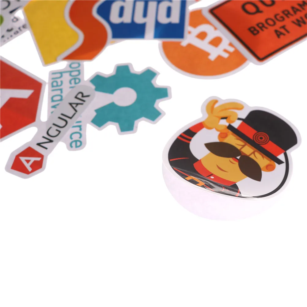 30Pc/set Cool DIY Stickers Internet Java JS Php Html Cloud Docker Bitcoin Programming Language APP Logo Stickers For Laptop Car