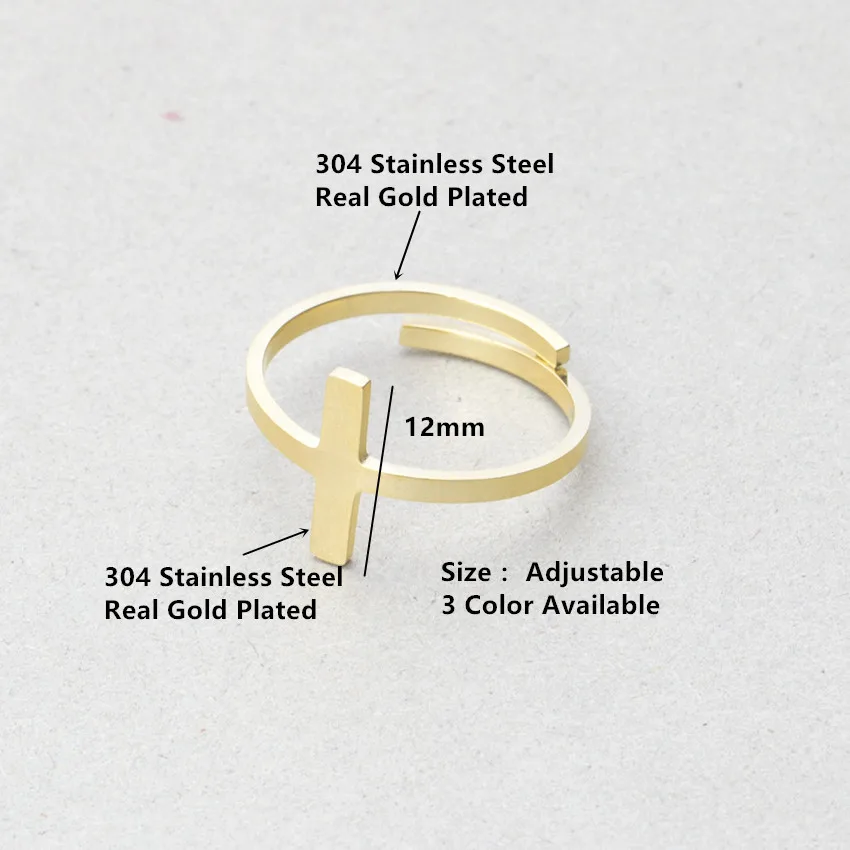 Кольца для мужчин и женщин Anel Christian ювелирные изделия из розового золота с регулируемым размером, простые длинные кольца из нержавеющей стали