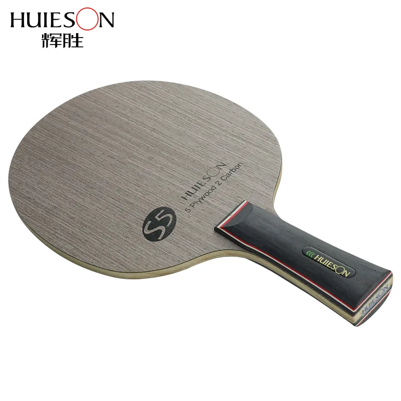 Huieson Prime Quality Technology Surface Ayous Carbon Fiber Big Central Paulownia Wood Table Tennis Racket Blade for Adults S5