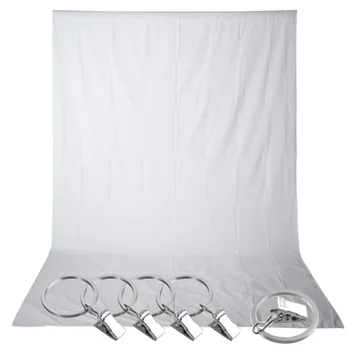 

Neewer 1.5 x 3M PRO Photo Studio 100% Pure Muslin Collapsible Backdrop White Background+5-Pack Spring Clamps for Phootography