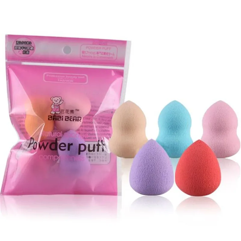 

Best Selling 5PCS Pro Professional Makeup Blender Foundation Power Puff Multi Shape Sponges Cosmetic Puffs Latex
