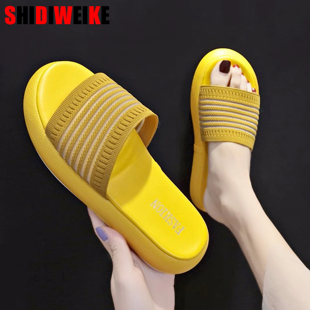 

flip flops women Fish mouth fashion size 35-39 Beige black yellow superfine fiber chaussures femme slippers f598