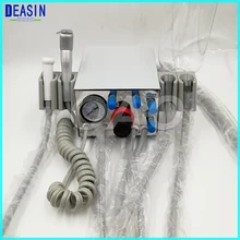 DEASIN Стоматологическая лаборатория Портативный Два турбинного блока воздушный компрессор 3 способ соломы для стоматолога наконечник трубка 4 отверстия или 2 отверстия трубки