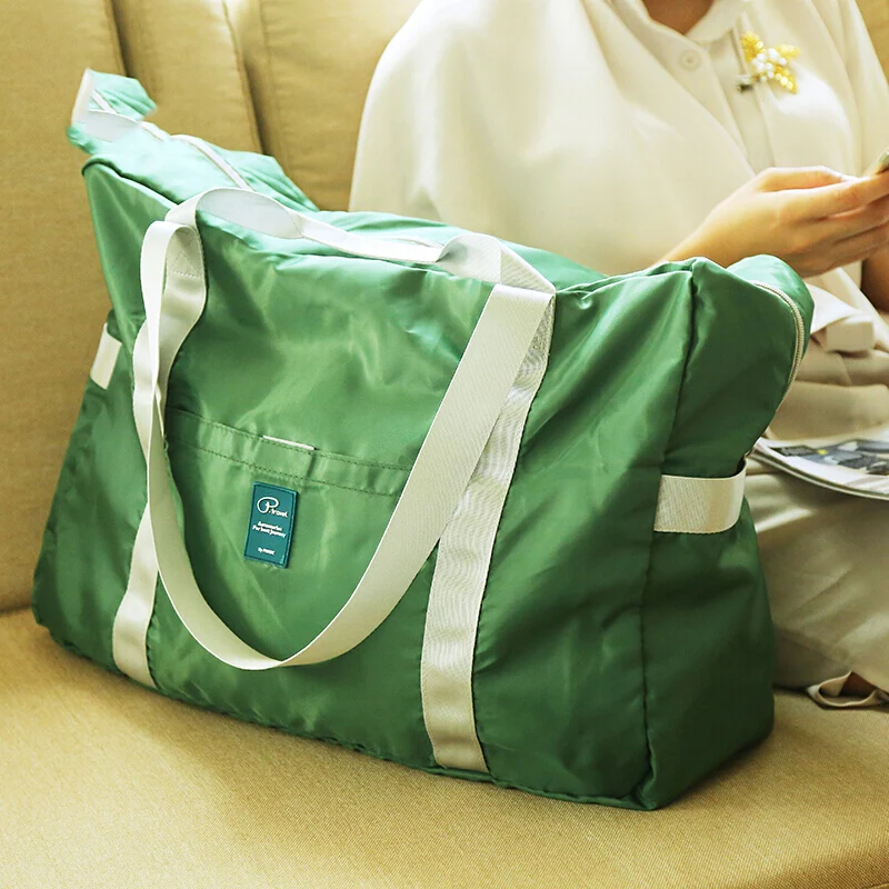 Складная дорожная сумка с веревкой для переноски, Большая вместительная многокарманная Женская Повседневная нейлоновая сумка BOKCHOY