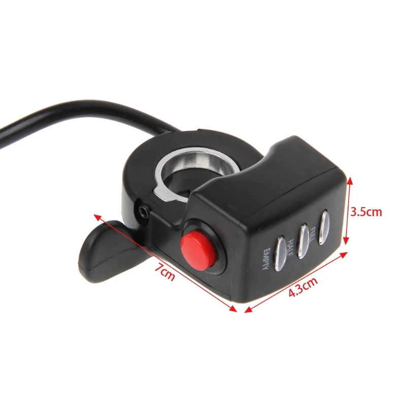 

E-bike 48V E-Bicycle Thumb Throttle Handle Bar Grip Gas Twist Throttle Electric Scooter