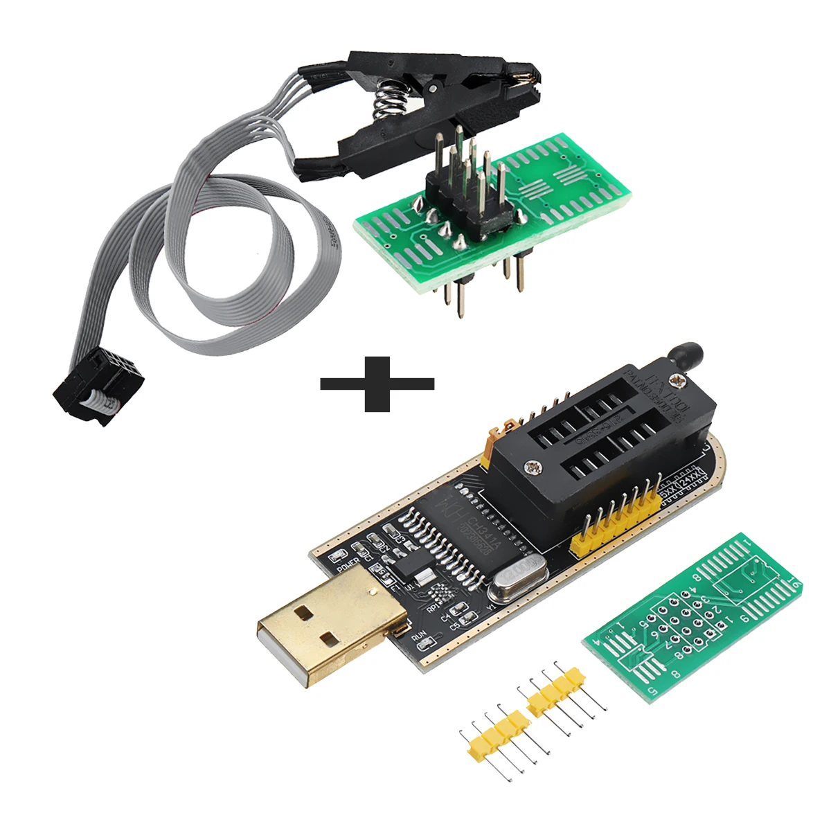CH341A 24 25 серия EEPROM флэш-память биос USB программатор модуль+ SOIC8 Клип на плате