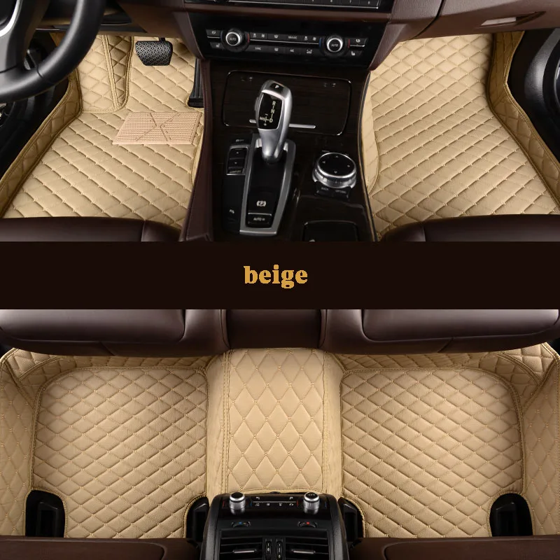 Автомобильные коврики HLFNTF на заказ для Volkswagen vw kia benz mazda nissan jeep peugeot renault volvo car arpet - Название цвета: beige