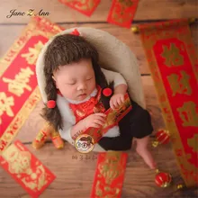 Джейн Z Ann Новорожденные девушки трубопровод парик формовочная шляпа фотография смешной мохер волос бутафория для украшения студии съемки идея