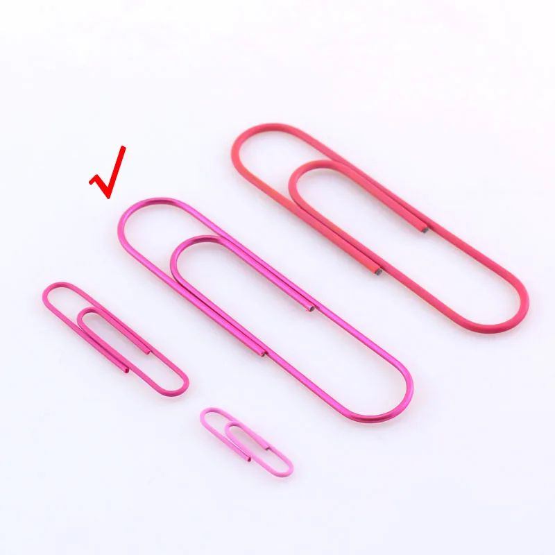 

TUTU MIX Color PET Paper Clips Student Stationery Large Metal Clip CUTE Office Accessories BOOKMARK 10Pcs/lot 100MM H0171
