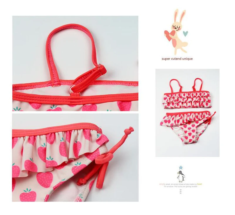 2018 New Summer Multilayer Triangle Swimwear Flowers Bikini Children's Swimwear Girls Split Bikini Kids Cake Layer Swimsuit (11)