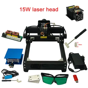 

DIY laser machine 15W metal engraving machine for wood paper and plastic with laser glass and full laser kit